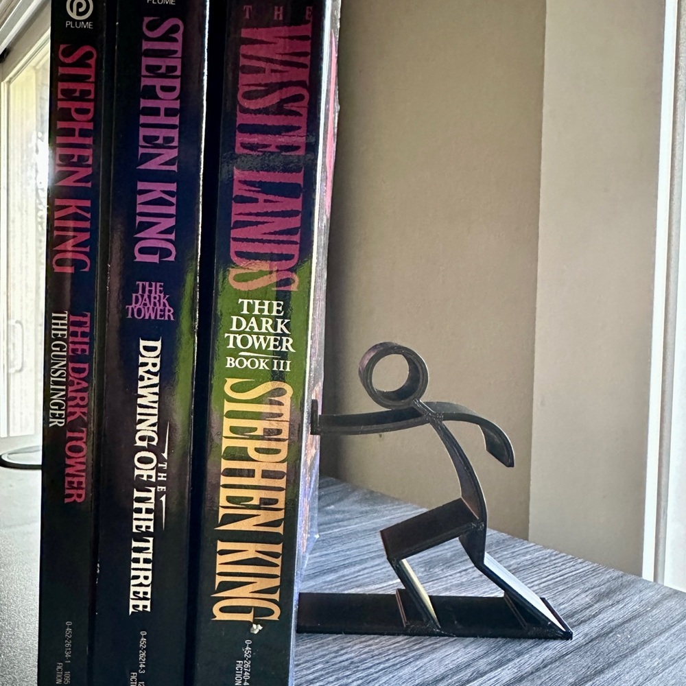 Super Stickman Bookend Thick Version; Fun, Cute, Conversation Piece; 3D Print